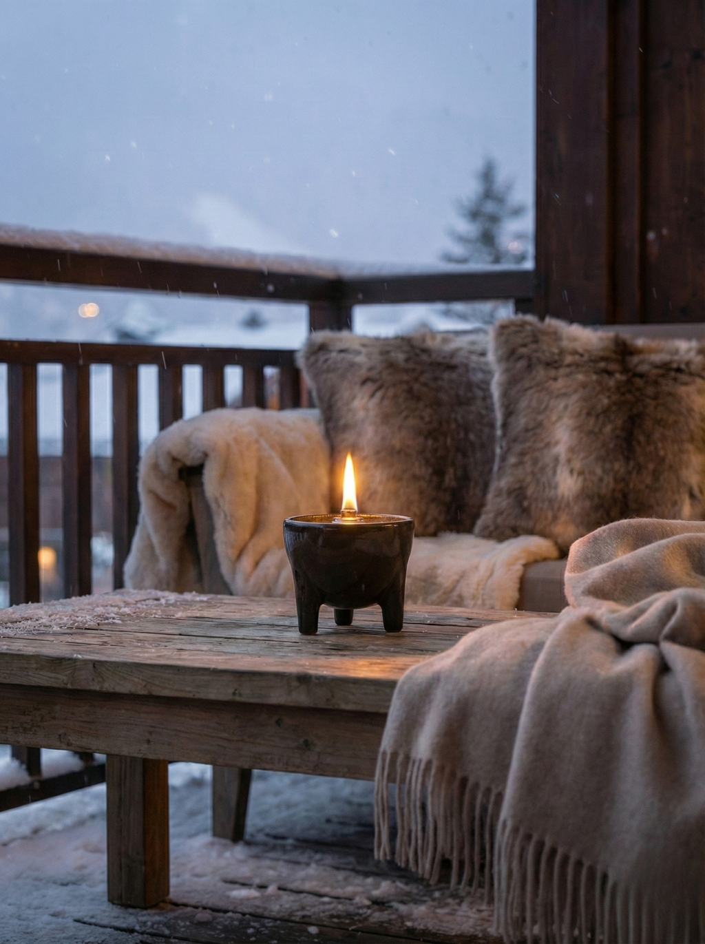 Midnight Ritual | Outdoor & Indoor El Yapımı Seramik Mum